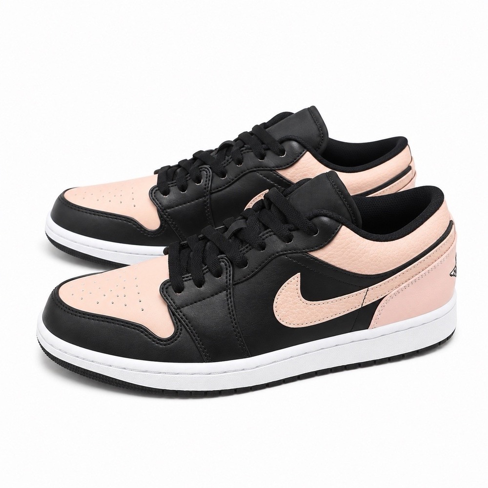 Nike Air Jordan 1 Low Crimson Tint Black 553558-034 Men's 8 Women's 9.5 Sneakers